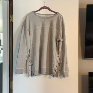 Abercrombie button slit sweatshirt- size L